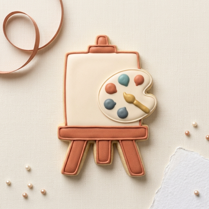 Artist Easel Palette Cookie Cutter, 3D Printed Birthday Party Cutter