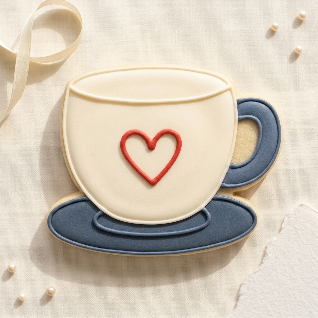 Barista Latte Art Cup Cookie Cutter, 3D Printed Food Theme Cutter