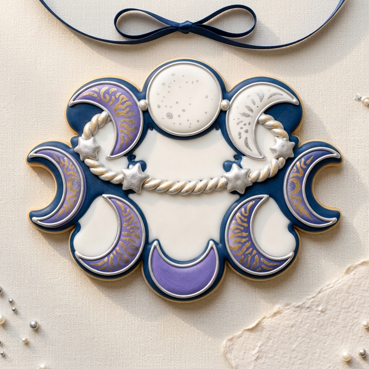 Moon Phase Garland Cookie Cutter, 3D Printed Baby Shower Cutter