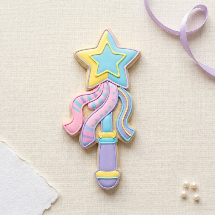 Star Wand Cookie Cutter, 3D Printed Birthday Party Cutter