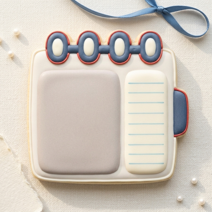 Desk Planner Cookie Cutter, 3D Printed Food Theme Cutter