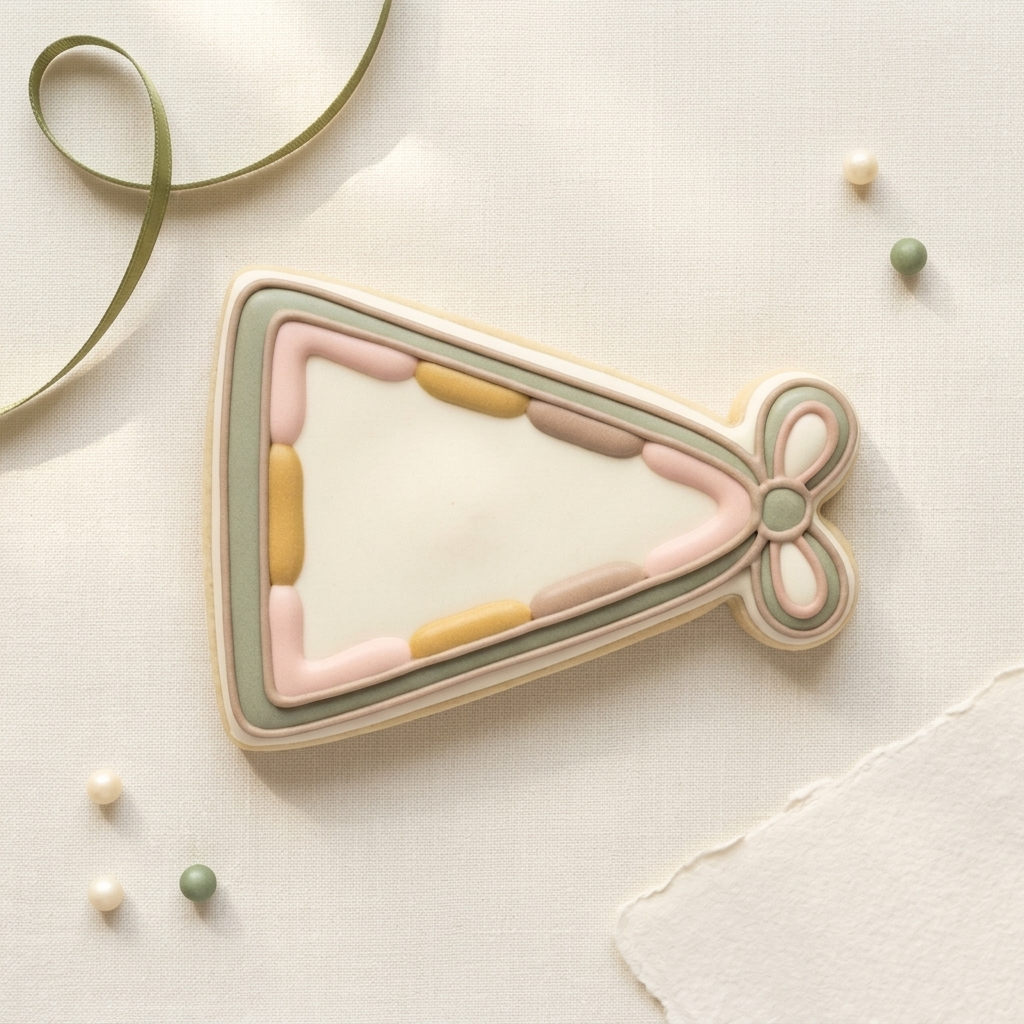 Mini Pennant Banner Plaque Cookie Cutter, 3D Printed Birthday Party Cutter