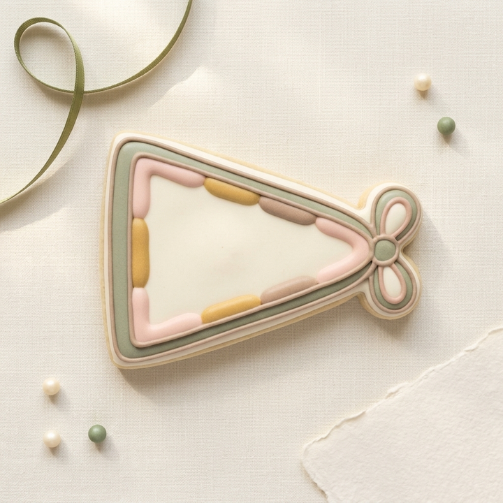 Mini Pennant Banner Plaque Cookie Cutter, 3D Printed Birthday Party Cutter