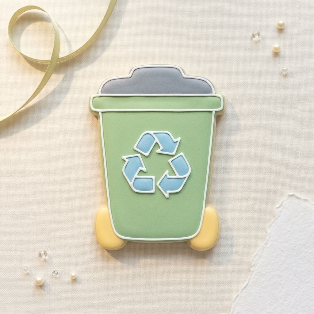 Earth Day Recycling Bin Cookie Cutter, 3D Printed School and Teacher Cutter