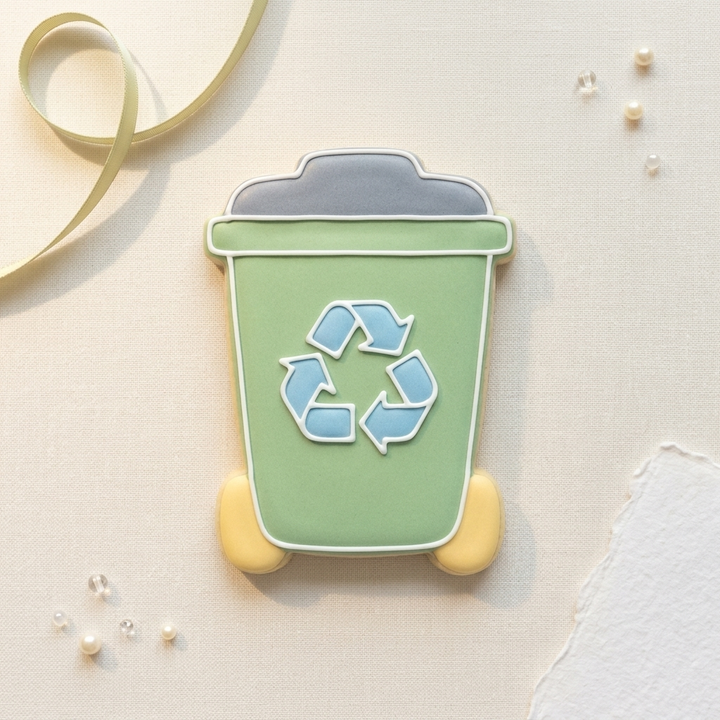 Earth Day Recycling Bin Cookie Cutter, 3D Printed School and Teacher Cutter