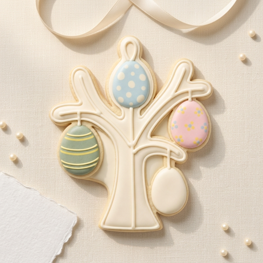Easter Egg Tree Cookie Cutter, 3D Printed Easter Cutter