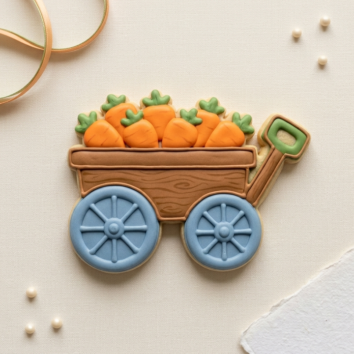 Carrot Patch Wagon Cookie Cutter, 3D Printed Easter Cutter