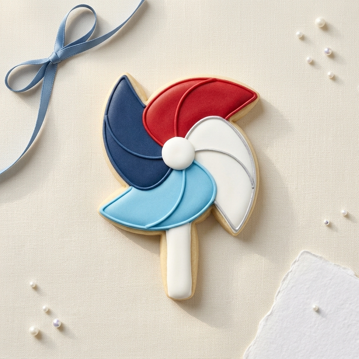 Patriotic Parade Pinwheel Cookie Cutter, 3D Printed Patriotic Cutter