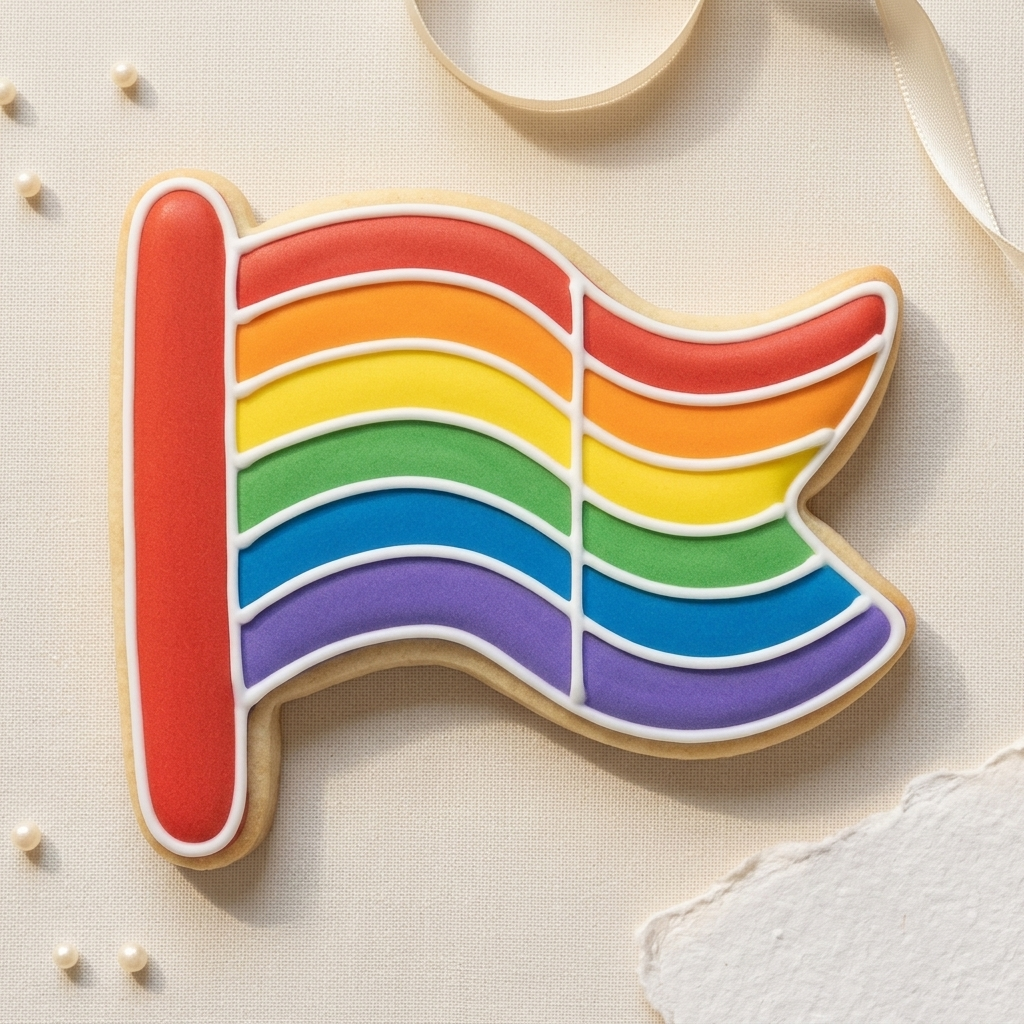 Pride Parade Pennant Cookie Cutter, 3D Printed Birthday Party Cutter