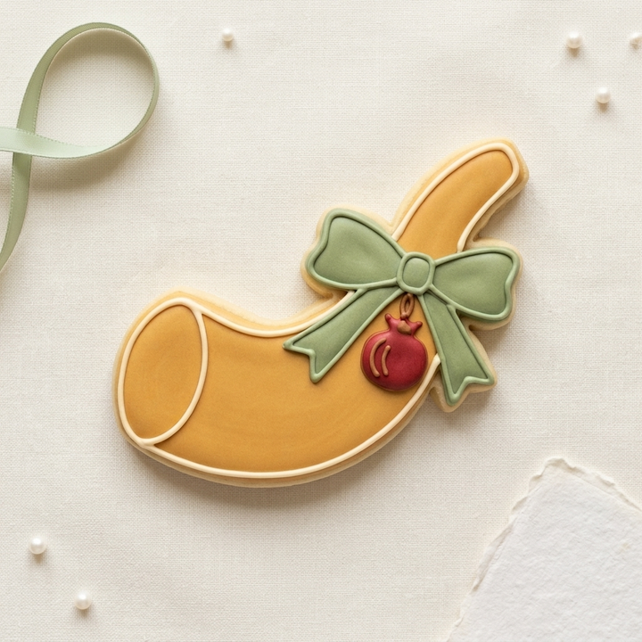 Rosh Hashanah Shofar Ribbon Cookie Cutter, 3D Printed Jewish Holiday Cutter