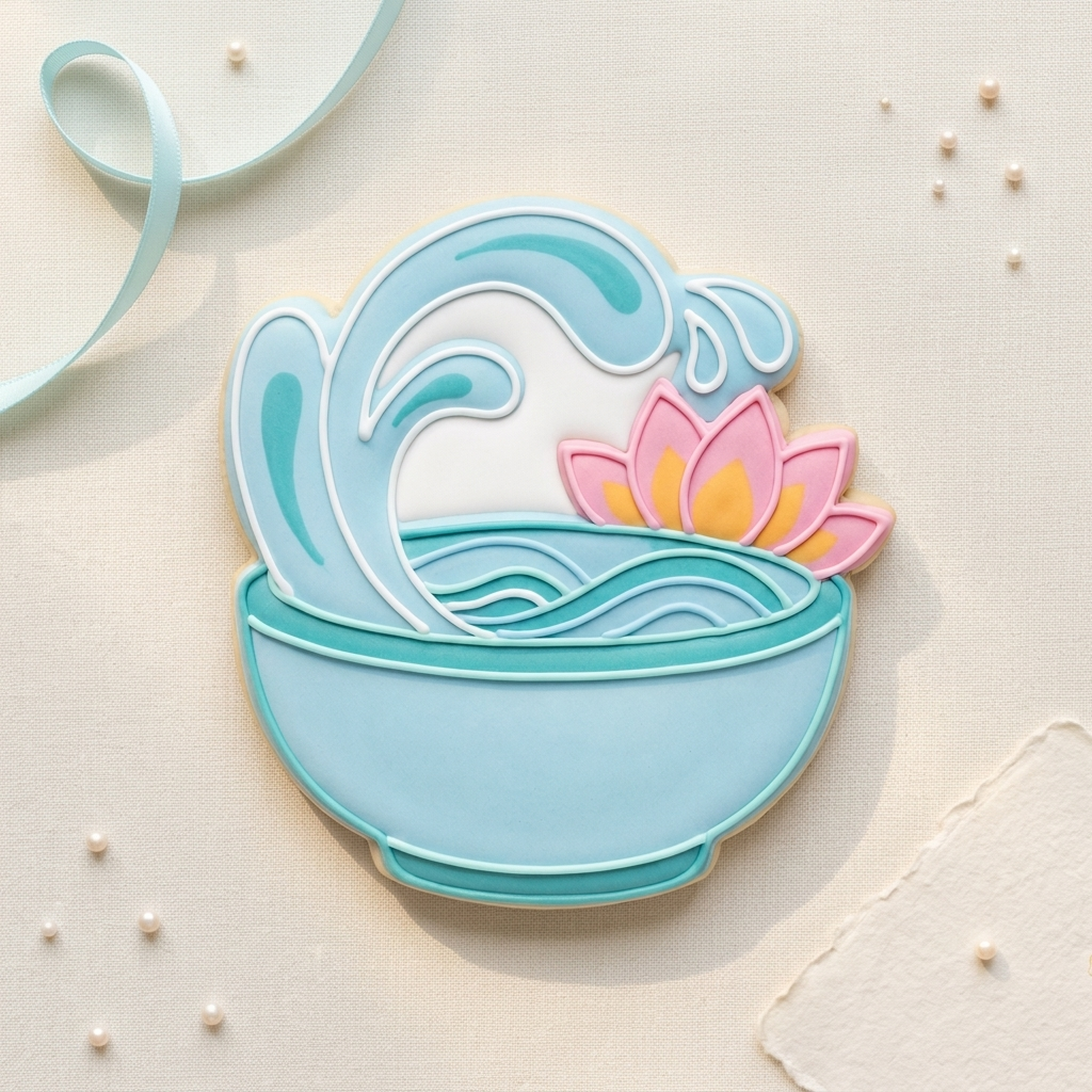 Songkran Water Bowl Cookie Cutter, 3D Printed Birthday Party Cutter