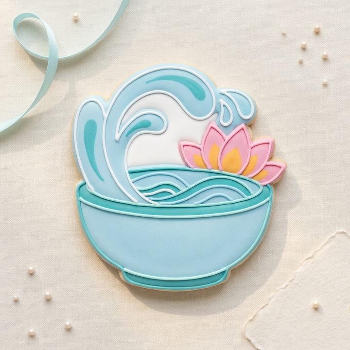 Songkran Water Bowl Cookie Cutter, 3D Printed Birthday Party Cutter