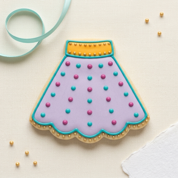 Navratri Garba Skirt Cookie Cutter, 3D Printed South Asian Festival Cutter