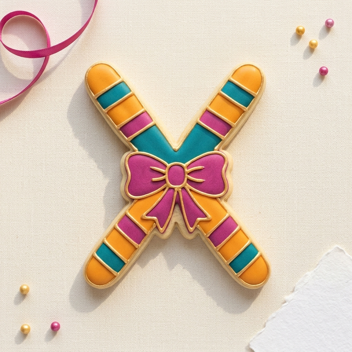 Navratri Dandiya Stick Pair Cookie Cutter, 3D Printed South Asian Festival Cutter
