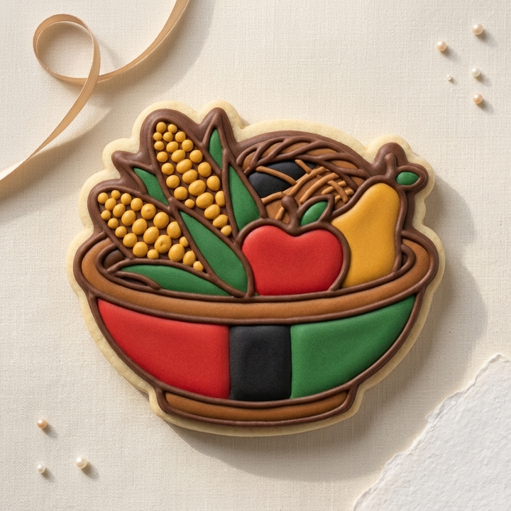 Kwanzaa Corn Harvest Bowl Cookie Cutter, 3D Printed Kwanzaa Cutter