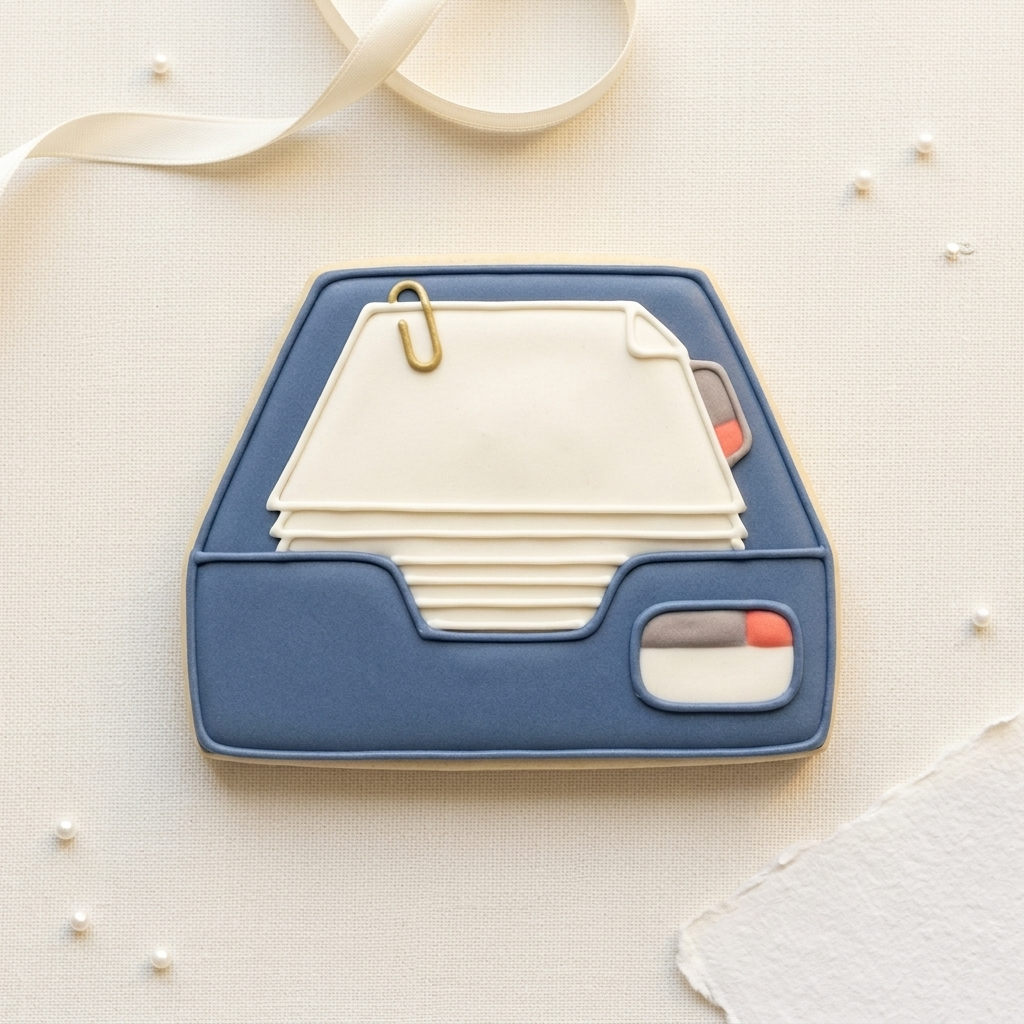 Admin Day Inbox Tray Cookie Cutter, 3D Printed Work Theme Cutter
