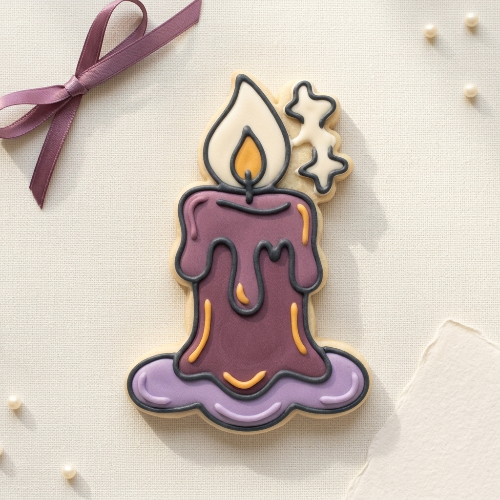 Haunted Spell Candle Cookie Cutter, 3D Printed Thanksgiving Cutter
