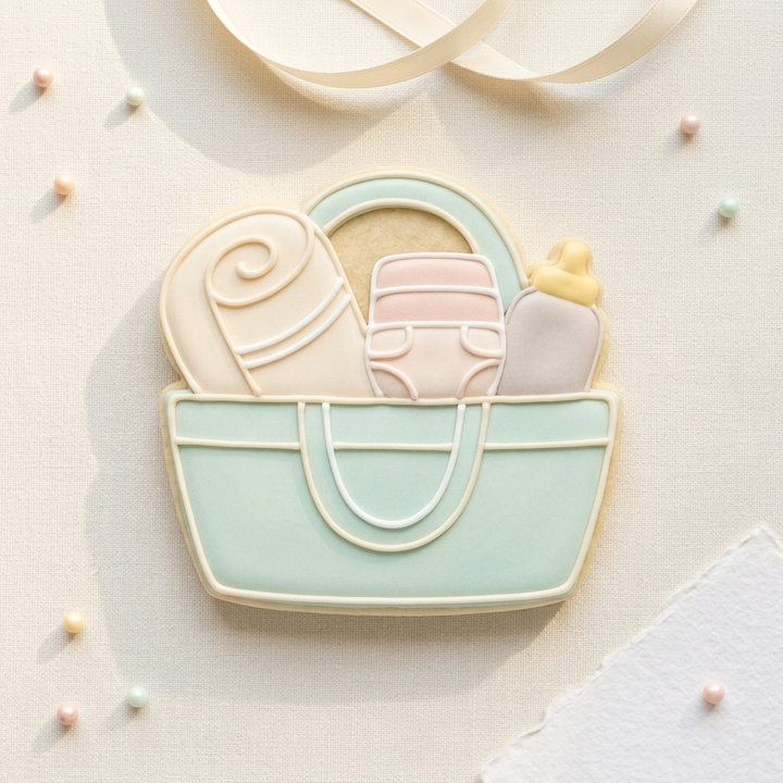 Diaper Caddy Basket Cookie Cutter, 3D Printed Baby Shower Cutter