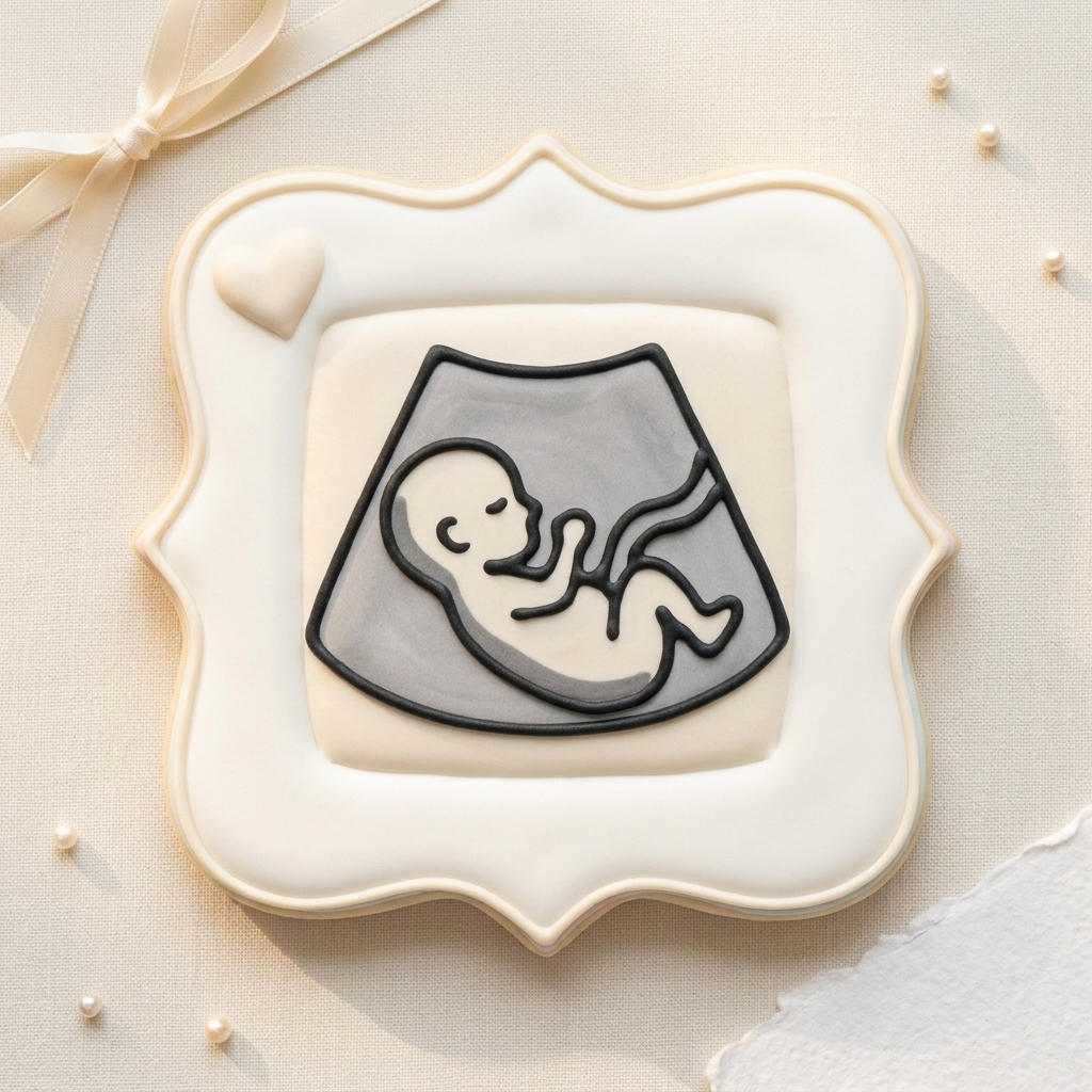 Ultrasound Frame Cookie Cutter, 3D Printed Baby Shower Cutter