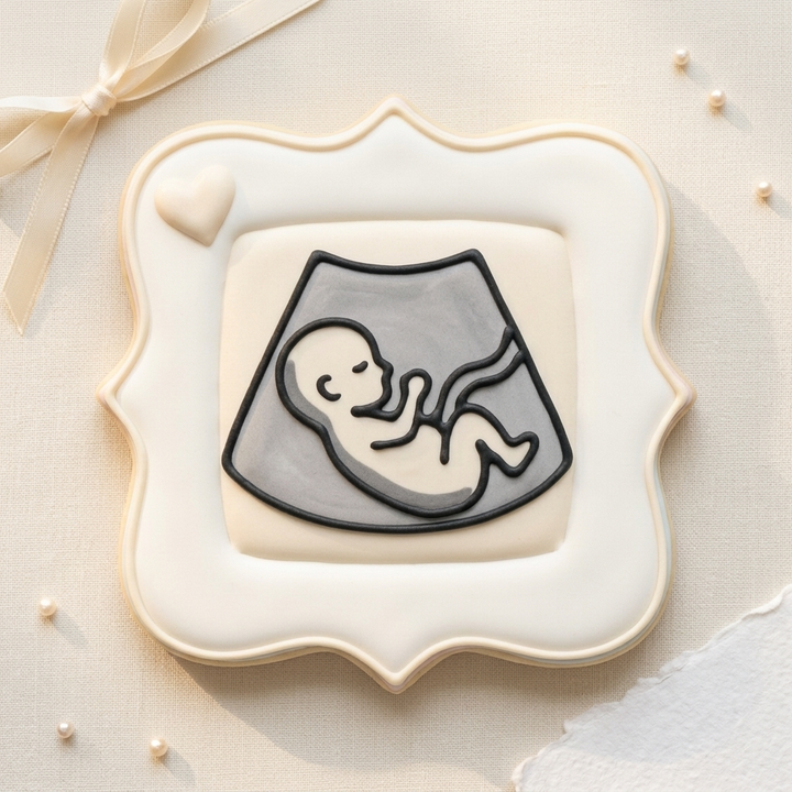 Ultrasound Frame Cookie Cutter, 3D Printed Baby Shower Cutter