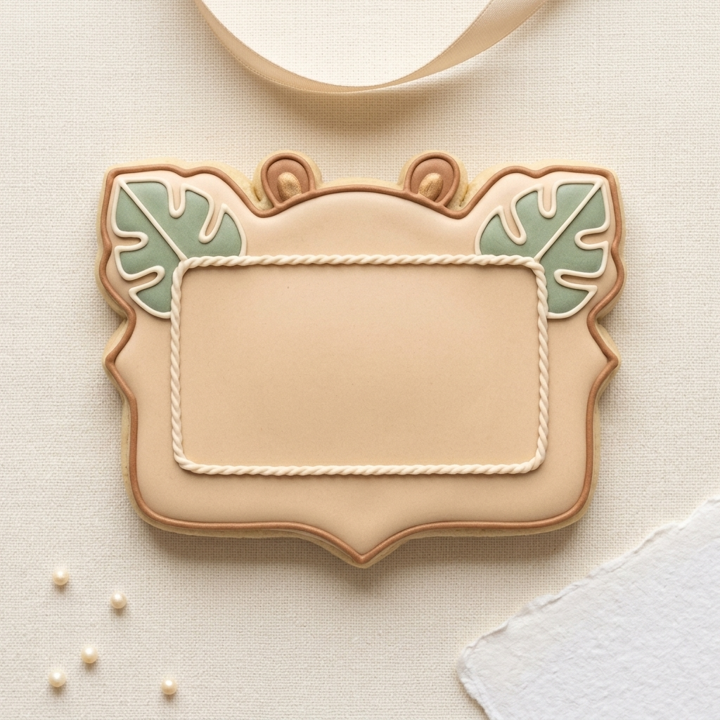 Safari Baby Name Plaque Cookie Cutter, 3D Printed Baby Shower Cutter