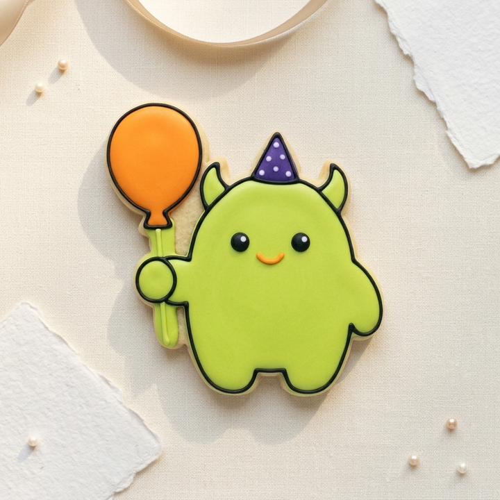 Monster Party Balloon Cookie Cutter, 3D Printed Halloween Cutter