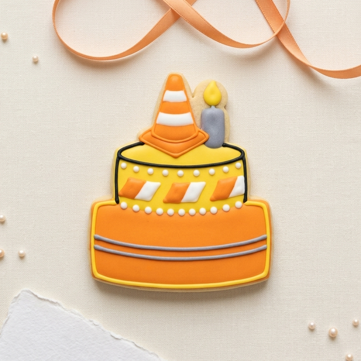 Construction Cone Cake Cookie Cutter, 3D Printed Birthday Party Cutter