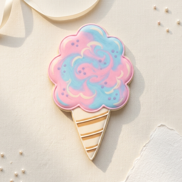Carnival Cotton Candy Cone Cookie Cutter, 3D Printed Carnival Theme