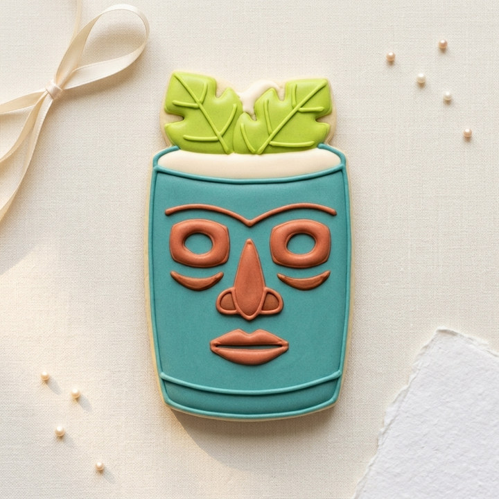 Tropical Tiki Mug Cookie Cutter, 3D Printed Tropical Party