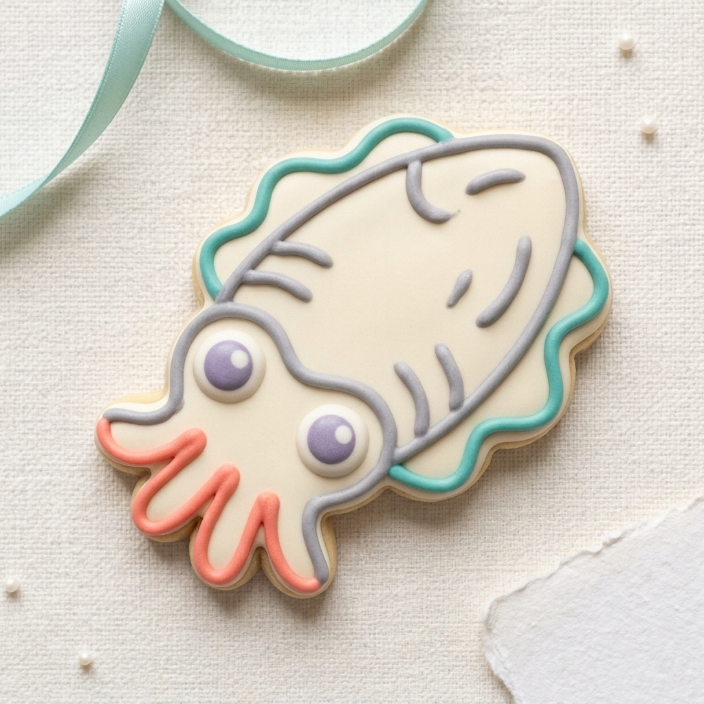 Cuttlefish Cookie Cutter, 3D Printed Animals Cutter