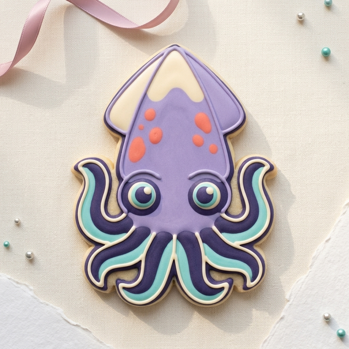 Squid Cookie Cutter, 3D Printed Birthday Party Cutter