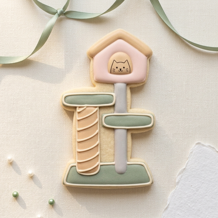 Cat Tree Tower Cookie Cutter, 3D Printed Birthday Party Cutter