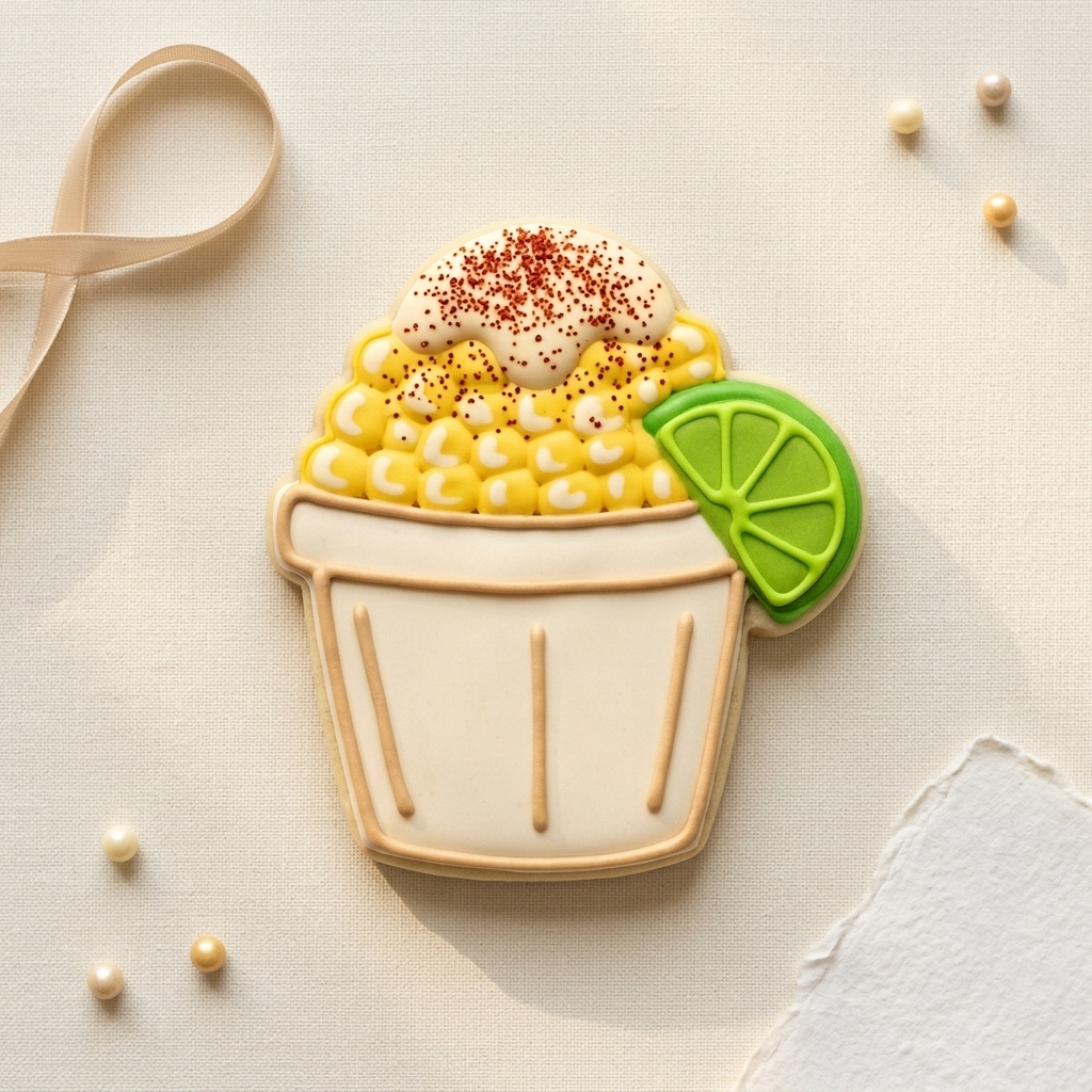 Elote Corn Cup Cookie Cutter, 3D Printed Food Theme Cutter