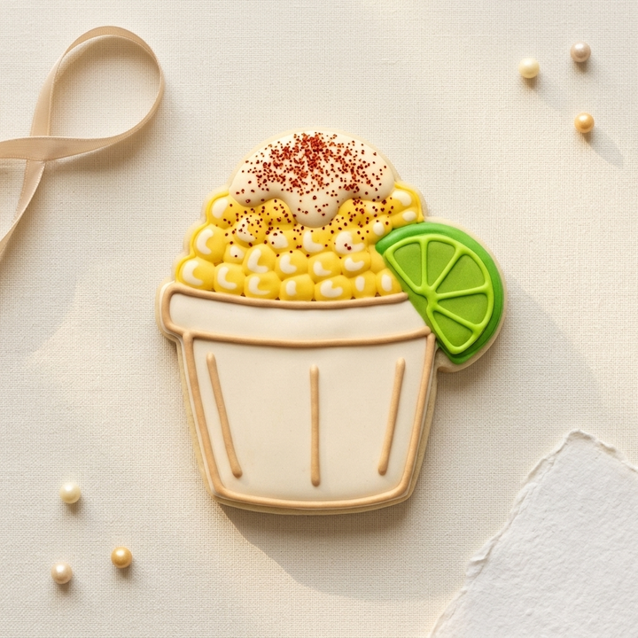 Elote Corn Cup Cookie Cutter, 3D Printed Food Theme Cutter