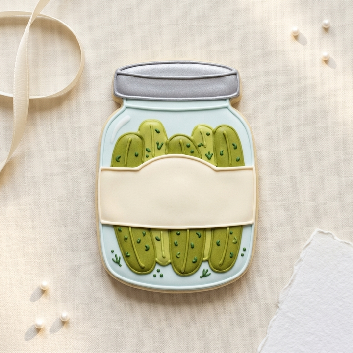 Pickle Jar Cookie Cutter, 3D Printed Food Theme Cutter