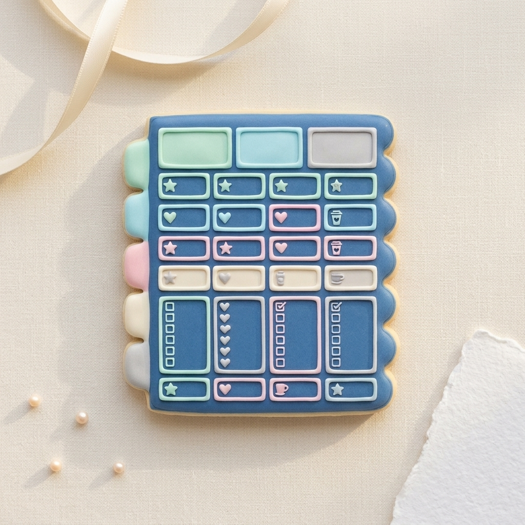 Planner Sticker Sheet Cookie Cutter, 3D Printed Food Theme Cutter