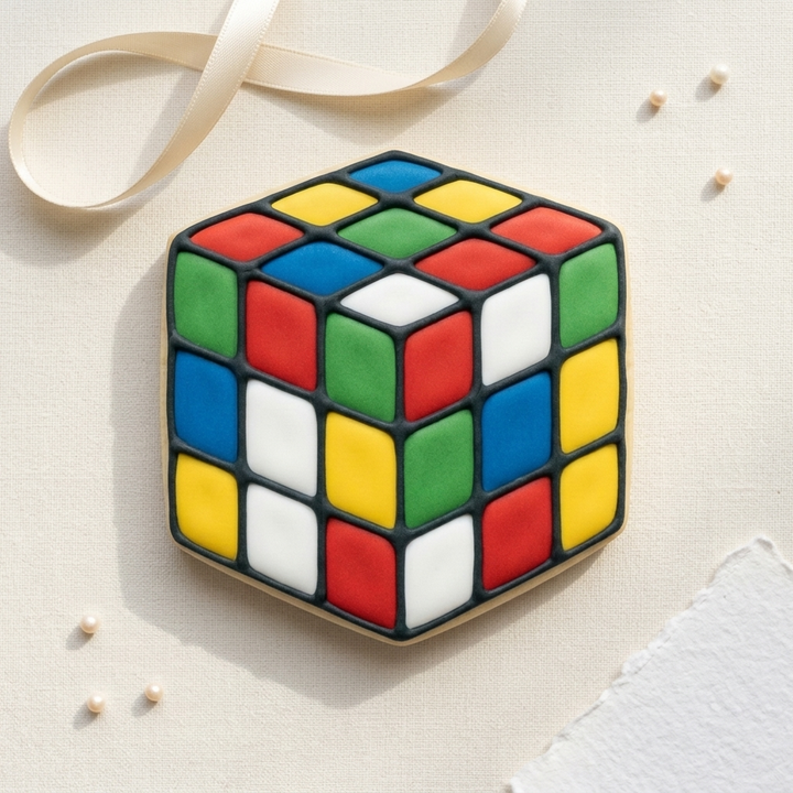 Color Puzzle Cube Cookie Cutter, 3D Printed Birthday Party Cutter