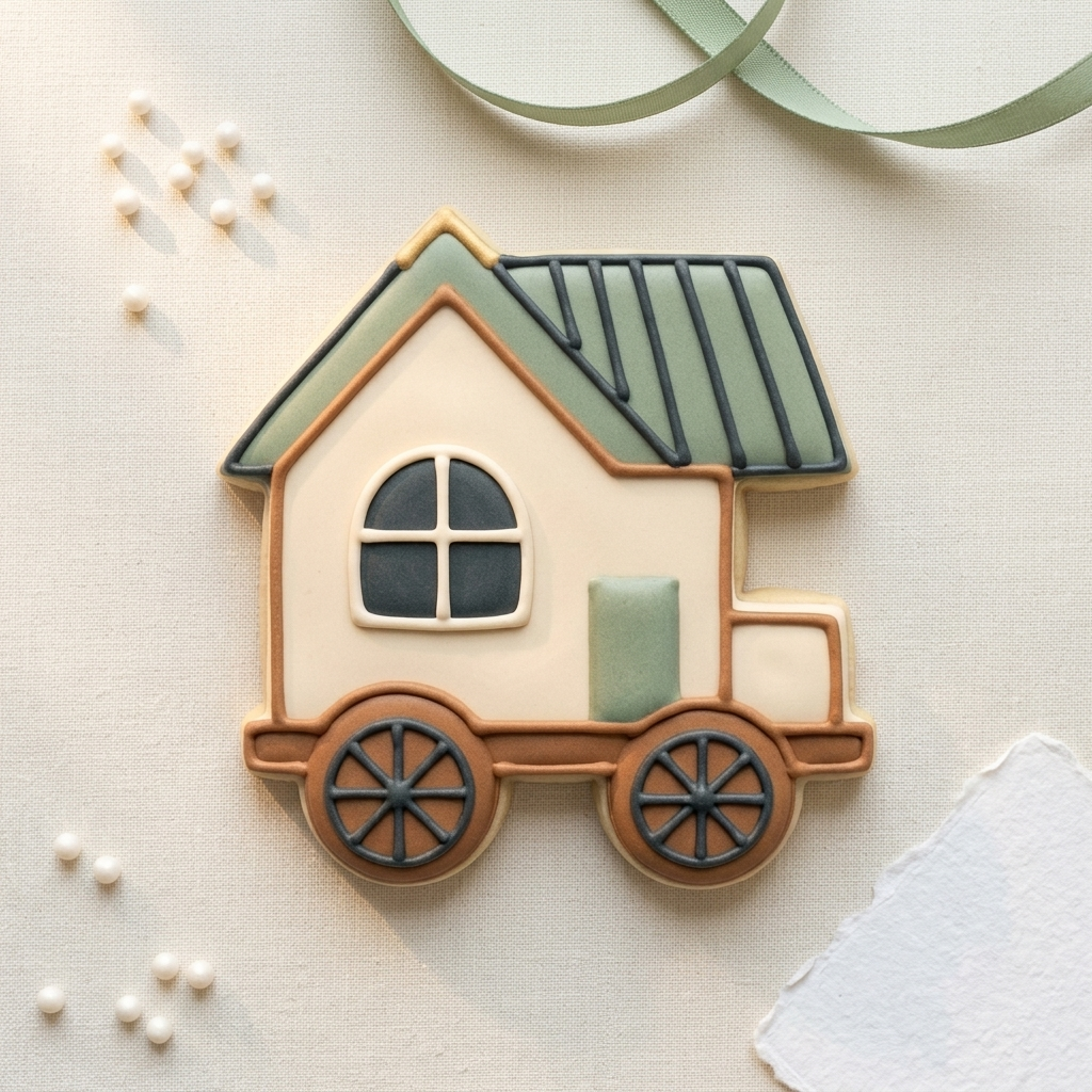 Tiny House Trailer Cookie Cutter, 3D Printed Travel Theme Cutter