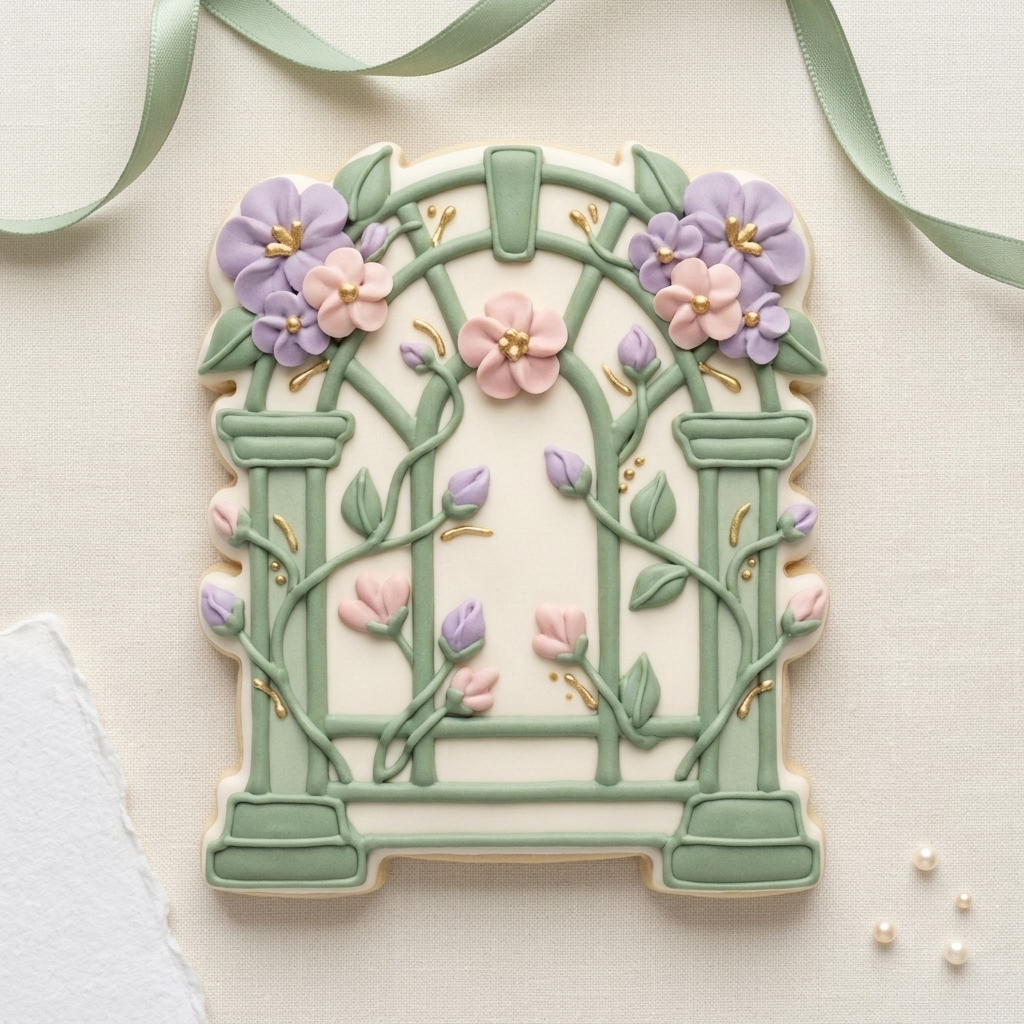 Garden Party Trellis Cookie Cutter, 3D Printed Wedding Cutter