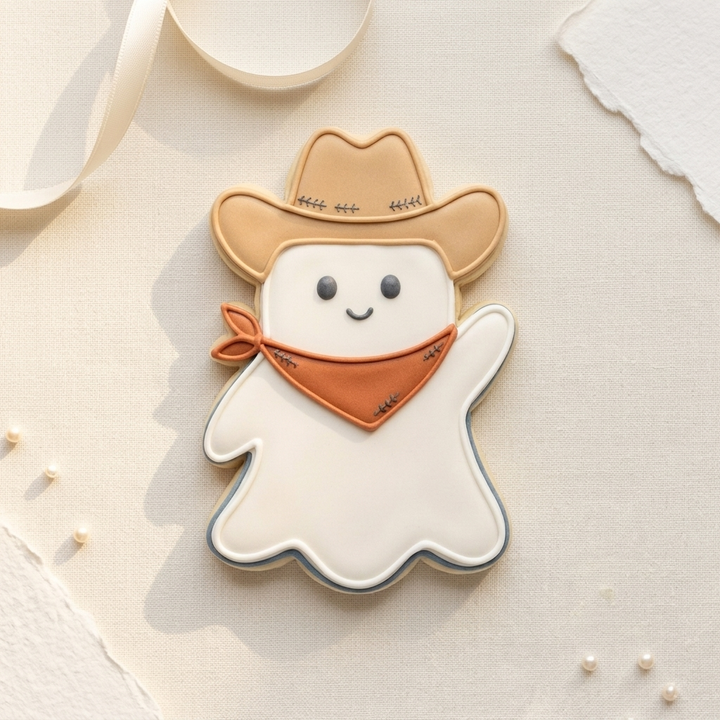 Cowboy Ghost Cookie Cutter, 3D Printed Halloween Party