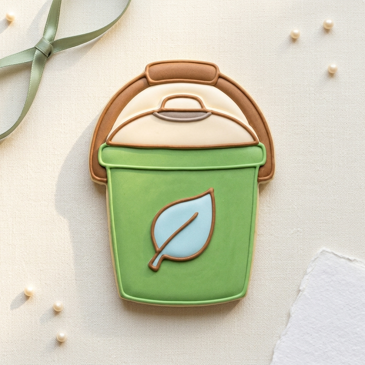 Eco Compost Pail Cookie Cutter, 3D Printed Garden Theme Cutter