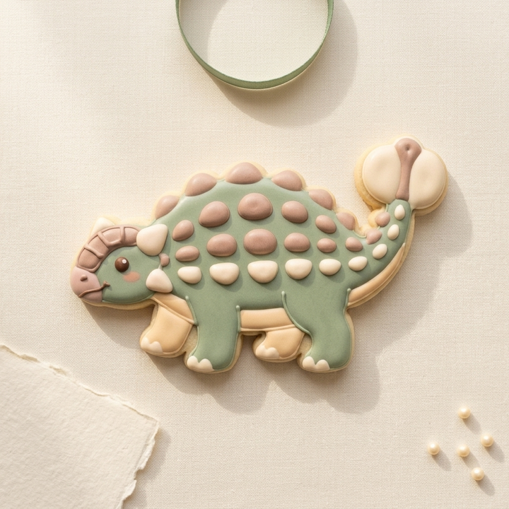 Ankylosaurus Dinosaur Cookie Cutter, 3D Printed Birthday Party Cutter