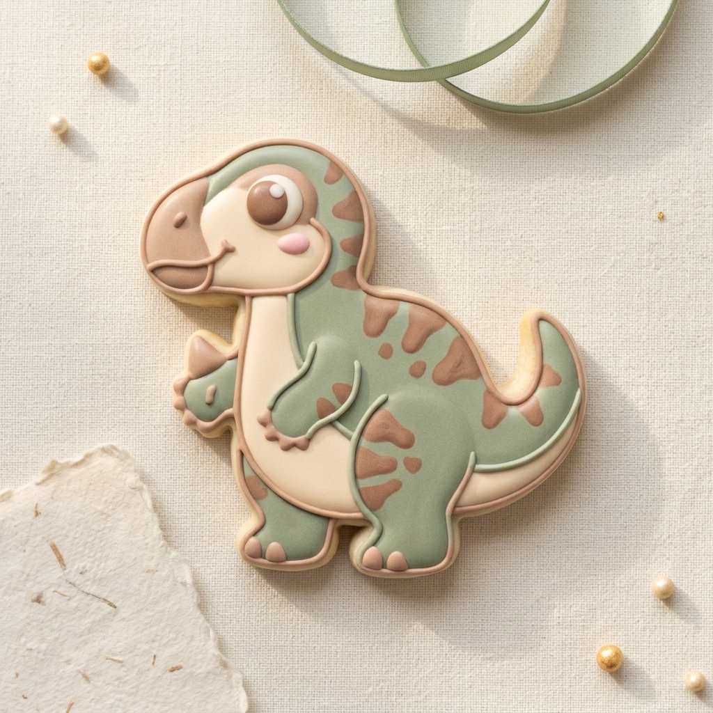 Iguanodon Dinosaur Cookie Cutter, 3D Printed Birthday Party Cutter