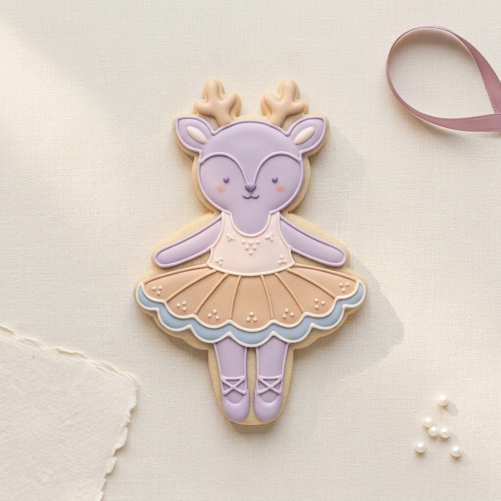 Ballerina Deer Cookie Cutter, 3D Printed Ballet Recital Design