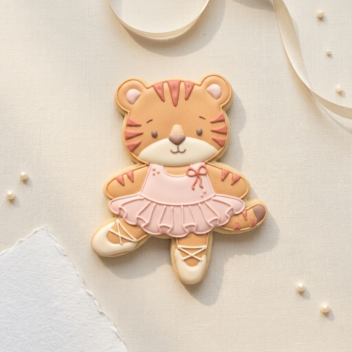 Ballerina Tiger Cub Cookie Cutter, 3D Printed Ballet Recital Design