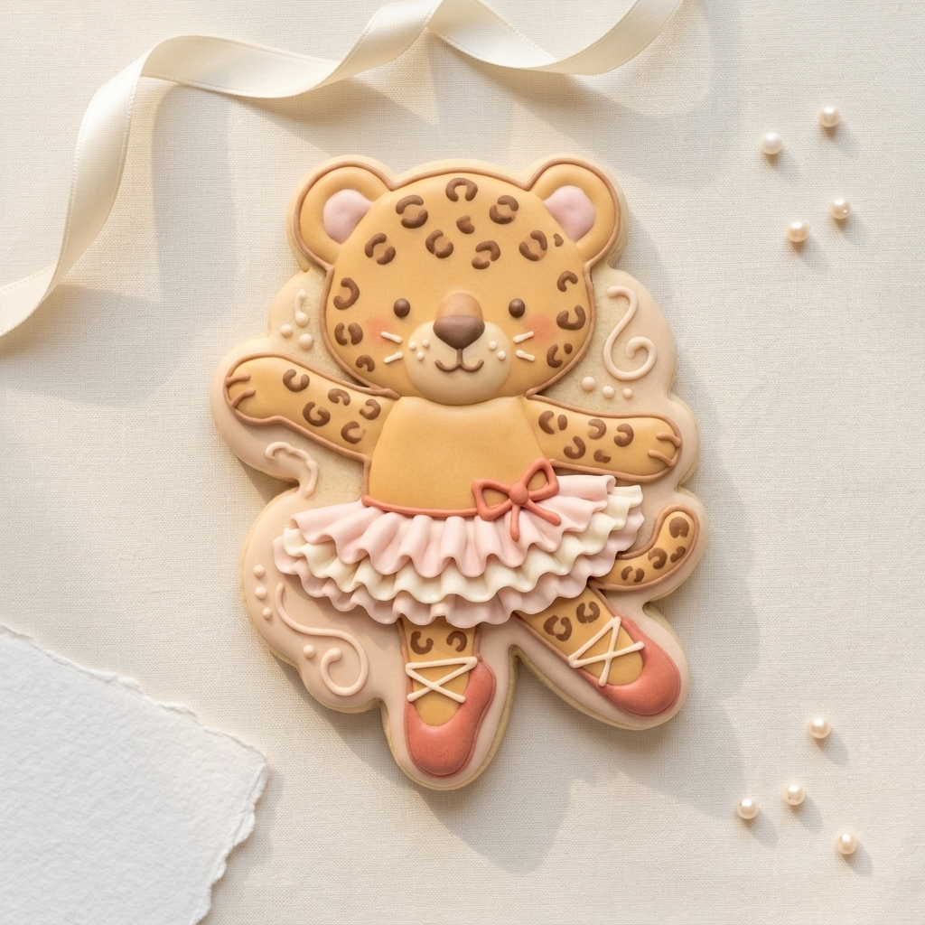 Ballerina Leopard Cub Cookie Cutter, 3D Printed Ballet Recital Design