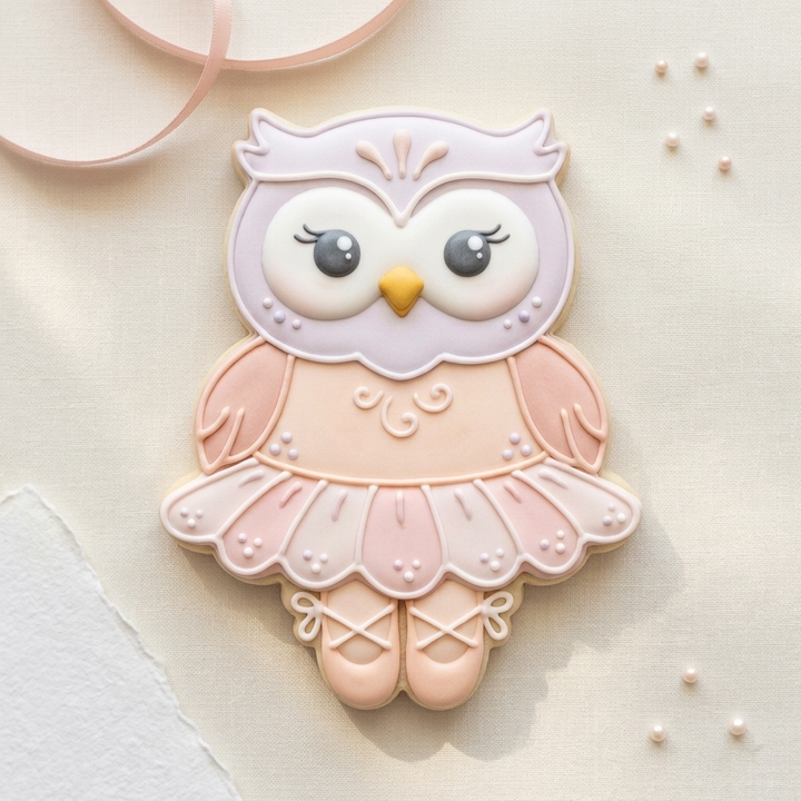 Ballerina Owl Cookie Cutter, 3D Printed Ballet Recital Design
