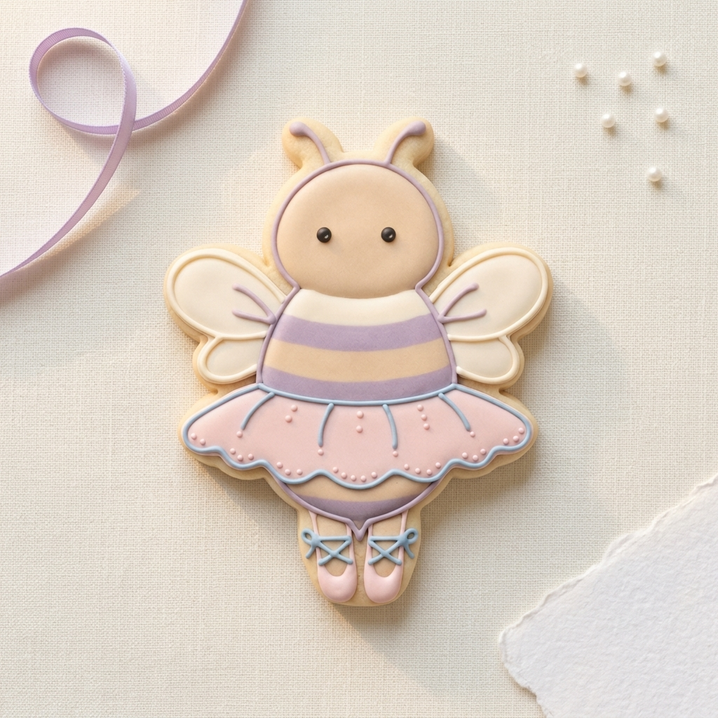 Ballerina Bee Cookie Cutter, 3D Printed Ballet Recital Design
