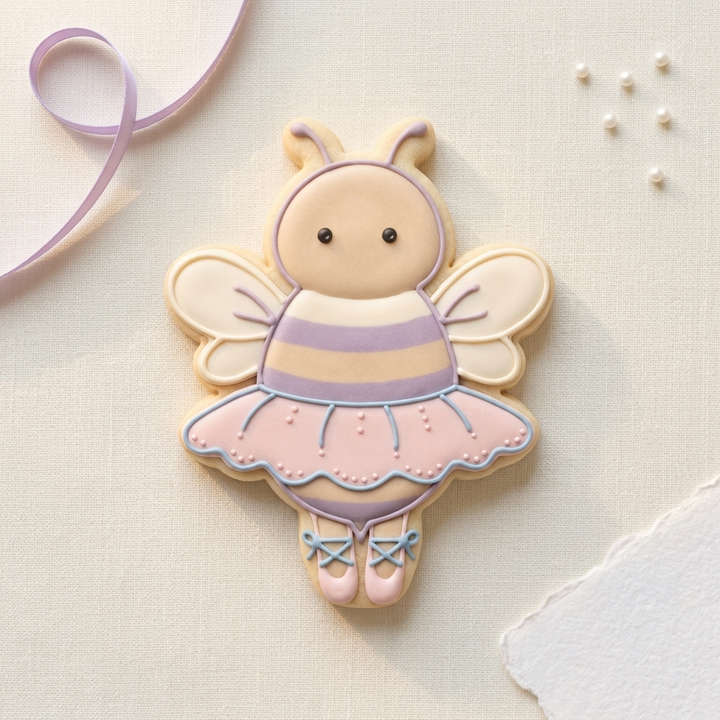 Ballerina Bee Cookie Cutter, 3D Printed Ballet Recital Design