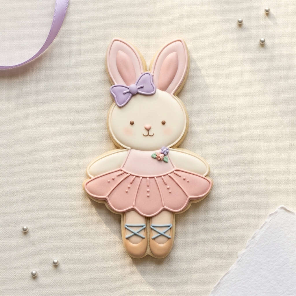 Ballerina Bunny Recital Pose Cookie Cutter, 3D Printed Dance Recital Design